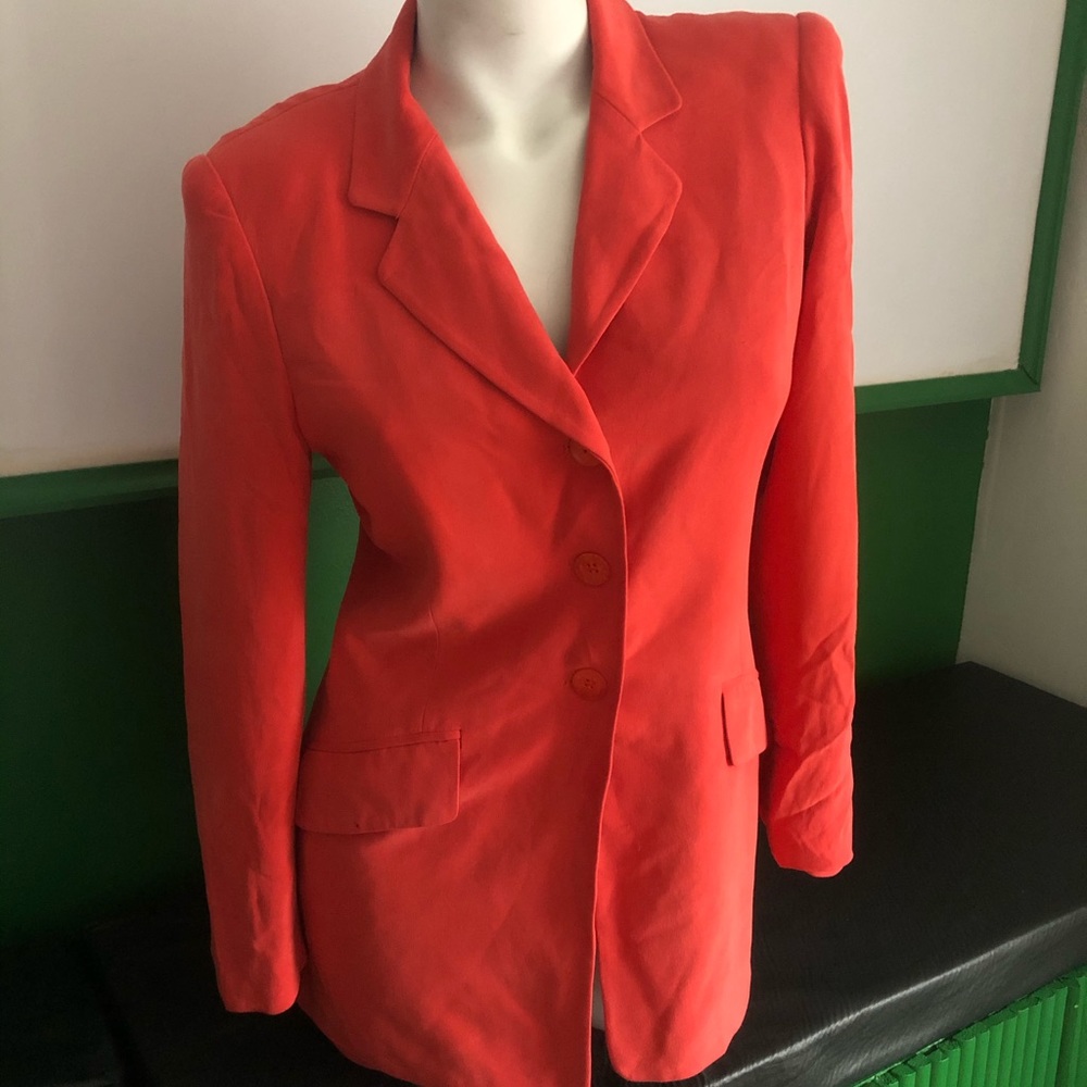 Vintage Jones New York Silk Coral Blazer
